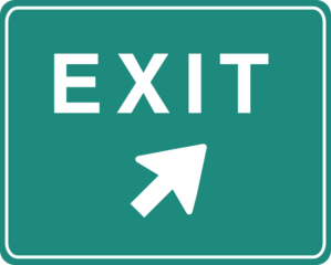 Plain Highway Exit Sign Clip Art